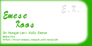 emese koos business card